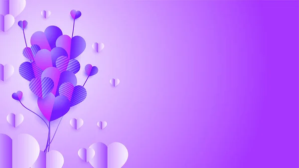 Beau Fond Conception Style Papercut Violet — Image vectorielle
