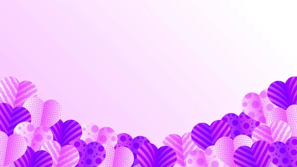 Valentine White Purple Papercut Style Background — стоковий вектор