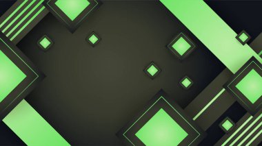 Parlak Geometrik siyah yeşil Gradyan Renkli soyut tasarım arka planı