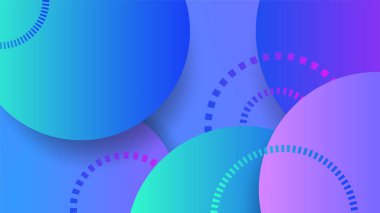 eğimli transparant daire mor mavi soyut tasarım arkaplan