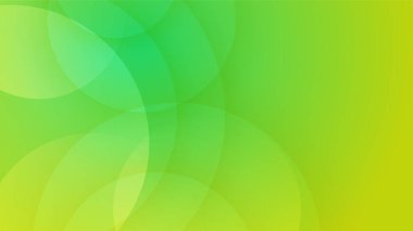 Modern gradyan çizgiler ve çember yeşil sarı soyut tasarım arka plan
