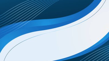 Modern dalga Açık Mavi Renkli Soyut Tasarım Sancağı