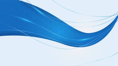 Modern Açık Mavi Soyut Tasarım SancağıName