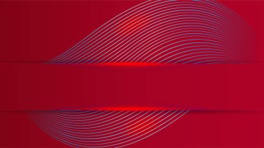 Modern dalga Işık Kırmızı Renkli Soyut Tasarım SancağıName
