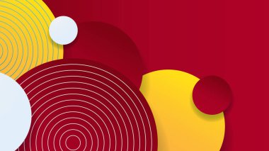 Çember kırmızı sarı Soyut Renkli Tasarım Sancağını