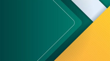 Modern Şekli Yeşil Sarı Renkli Soyut Tasarım SancağıName