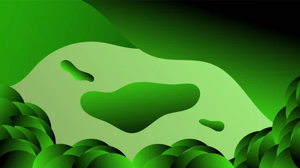 Bloob Vert Coloré Abstrait Fond Conception — Image vectorielle