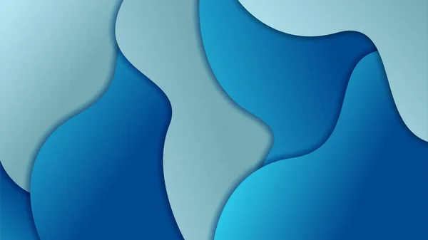 波層青カラフルな抽象的なデザインの背景 — ストックベクタ