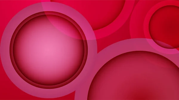 Gradiente Cerchio Trasparente Rosso Colorato Disegno Astratto Sfondo — Vettoriale Stock