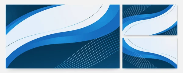 Modern Våg Ljusblå Färgglada Abstrakt Design Banner — Stock vektor