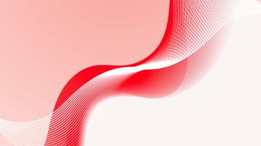 Modern dalga Işık Kırmızı Renkli Soyut Tasarım SancağıName