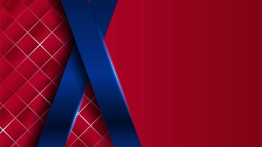 Modern Açık Kırmızı Mavi Soyut Tasarım SancağıName