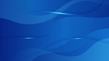 Şeffaf dalga açık mavi soyut tasarım bayrağı