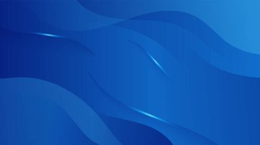 Şeffaf dalga açık mavi soyut tasarım bayrağı