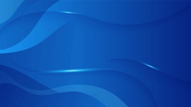 Şeffaf dalga açık mavi soyut tasarım bayrağı