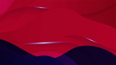 Şeffaf dalga Işık Kırmızı Renkli Soyut Tasarım Sancağı