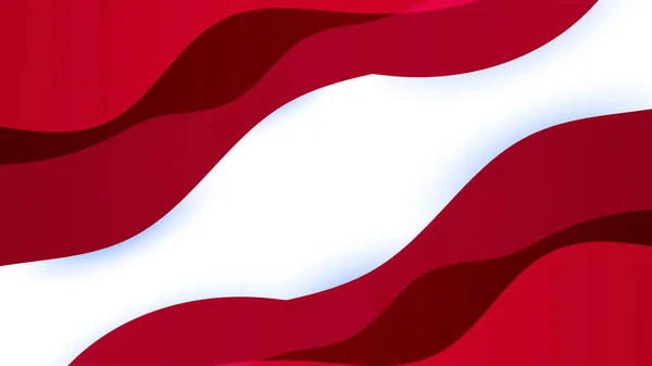 Fala Biały Czerwony Kolorowy Abstrakcyjny Design Banner — Wektor stockowy