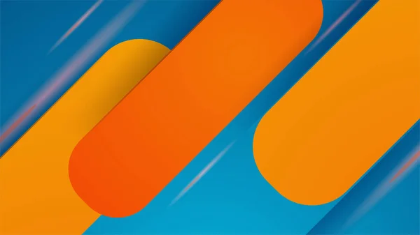 Bâton Orange Bleu Coloré Abstrait Design Banner — Image vectorielle