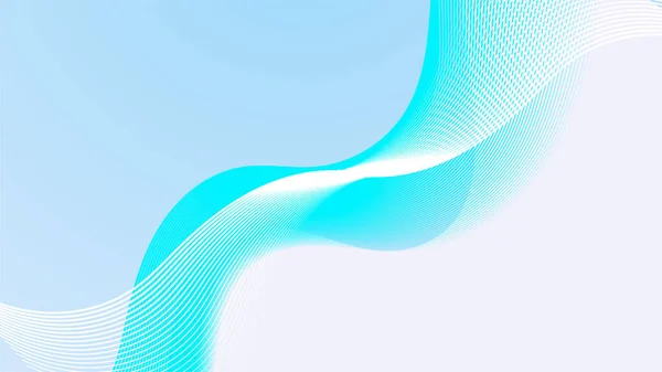 Modern Våg Ljusblå Färgglada Abstrakt Design Banner — Stock vektor