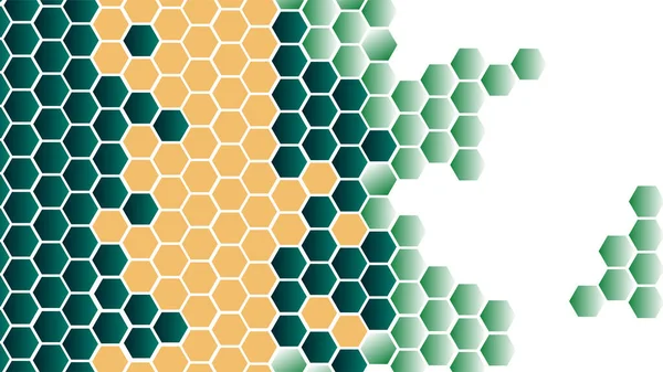 Hexágono Verde Claro Diseño Abstracto Colorido Banner — Vector de stock