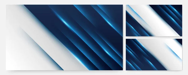 Flash Light Blue Bunte Abstrakte Design Banner — Stockvektor