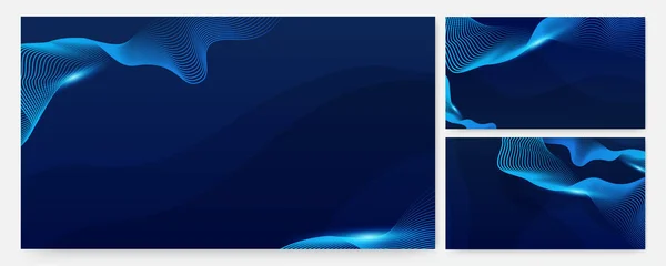 Ola Brillante Azul Claro Diseño Abstracto Colorido Banner — Archivo Imágenes Vectoriales