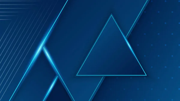 Triângulo Luz Azul Colorido Abstrato Design Banner — Vetor de Stock