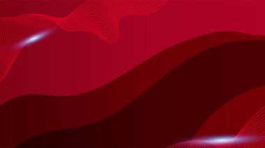 Parlak ışık kırmızı renkli soyut tasarım bayrağı