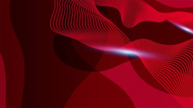 Parlak ışık kırmızı renkli soyut tasarım bayrağı
