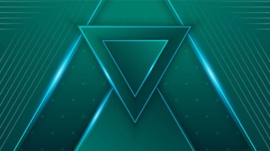 Üçgen Açık Yeşil Soyut Tasarım SancağıName