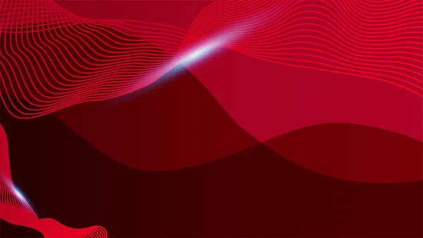 Luz Onda Brilhante Vermelho Colorido Abstrato Design Banner —  Vetores de Stock