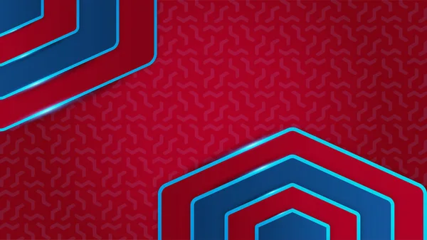 Linha Moderna Azul Vermelho Colorido Abstrato Design Banner — Vetor de Stock