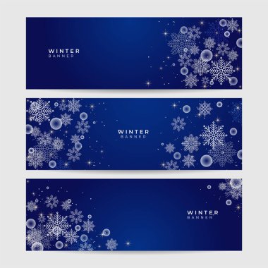 Kış Mavisi Kar Tanesi tasarım afişi