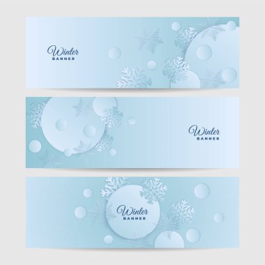 Karlı Noel yeşili Kar Tanesi tasarım şablonu afişi