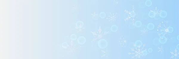 Fundo Inverno Banner Modelo Floco Neve Azul — Vetor de Stock