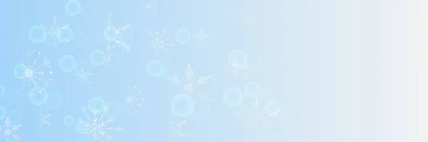 Winter Achtergrond Blauw Sneeuwvlok Ontwerp Sjabloon Banner — Stockvector