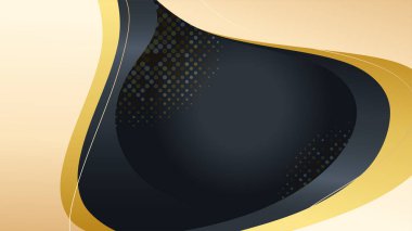 Modern lüks konsepte sahip siyah ve parlak altın soyut arkaplan