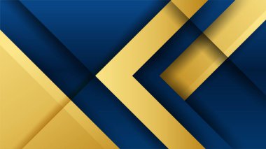 Lüks mavi altın arka plan. Zarif bir sunum afişi. Vektör illüstrasyonu.