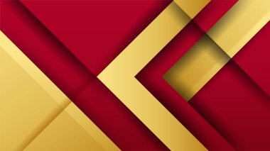 Lüks kırmızı altın arka plan. Zarif bir sunum afişi. Vektör illüstrasyonu.