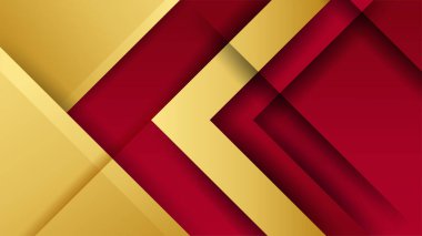 Lüks kırmızı altın arka plan. Zarif bir sunum afişi. Vektör illüstrasyonu.