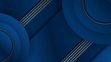 Üst üste binen altın kaplamalı lacivert arka plan. İş dünyası, şirket, kurum, parti, şenlik, seminer ve görüşmeler için uygun