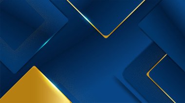 Üst üste binen altın kaplamalı lacivert arka plan. İş dünyası, şirket, kurum, parti, şenlik, seminer ve görüşmeler için uygun