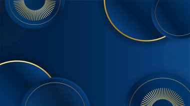 Üst üste binen altın kaplamalı lacivert arka plan. İş dünyası, şirket, kurum, parti, şenlik, seminer ve görüşmeler için uygun