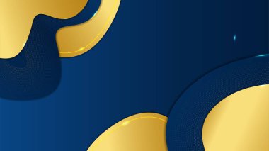 Üst üste binen altın kaplamalı lacivert arka plan. İş dünyası, şirket, kurum, parti, şenlik, seminer ve görüşmeler için uygun