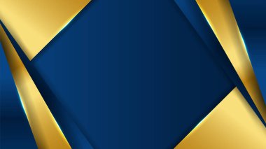 Üst üste binen altın kaplamalı lacivert arka plan. İş dünyası, şirket, kurum, parti, şenlik, seminer ve görüşmeler için uygun