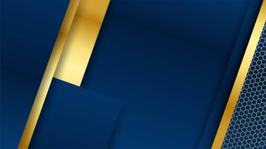 Üst üste binen altın kaplamalı lacivert arka plan. İş dünyası, şirket, kurum, parti, şenlik, seminer ve görüşmeler için uygun