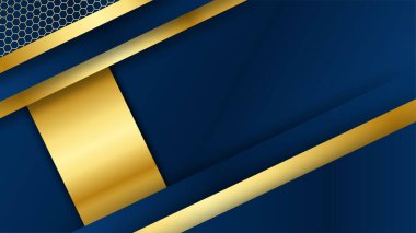 Üst üste binen altın kaplamalı lacivert arka plan. İş dünyası, şirket, kurum, parti, şenlik, seminer ve görüşmeler için uygun