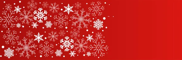 Χειμώνας Κόκκινο Αίμα Snowflake Σχεδιασμό Πρότυπο Banner — Διανυσματικό Αρχείο