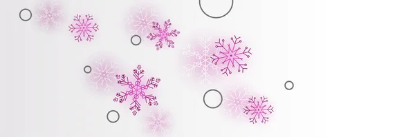 Schneeklare Weiße Schneeflocke Design Vorlage Banner — Stockvektor