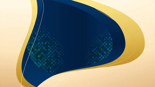 Luxus Kék Arany Háttér Elegáns Üzleti Bemutató Banner Vektorillusztráció — Stock Vector
